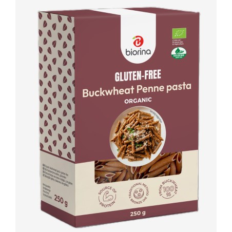 Ekologiški grikių makaronai "PENNE", be glitimo 250g
