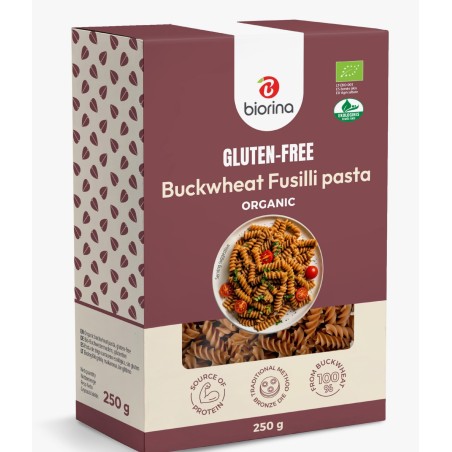 Ekologiški grikių makaronai "FUSILLI", be glitimo 250g