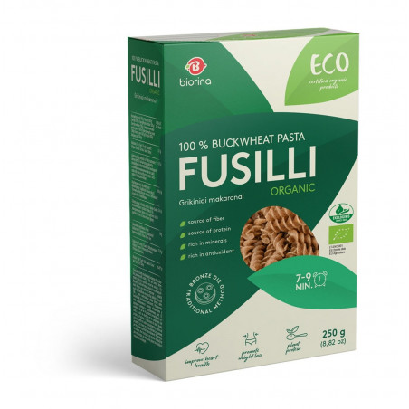 Eko grikių makaronai Fusilli 250g